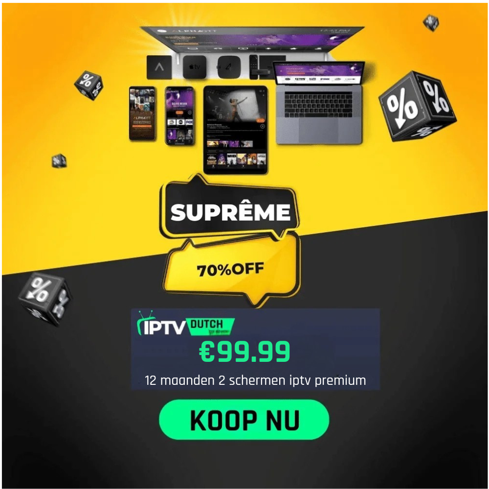 12 maanden 2 schermen iptv premium